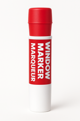 Vibrant Red Window Marker for Team Spirit